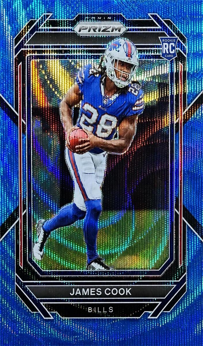 2022 Panini Prizm Football Blue Wave James Cook #319 PSA 9