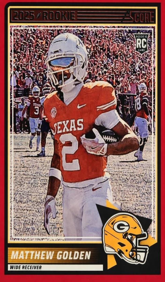 2025 Panini Score Football Red Matthew Golden #56