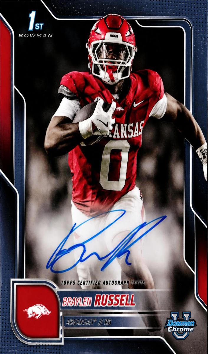 2025 Bowman Chrome University Football Braylen Russell #BCA-BR