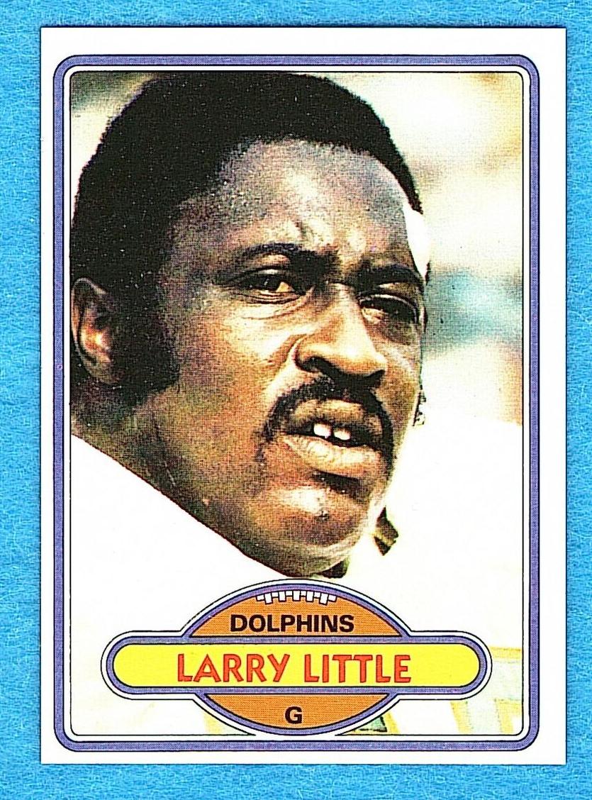 1980 Topps Football Larry Little #406