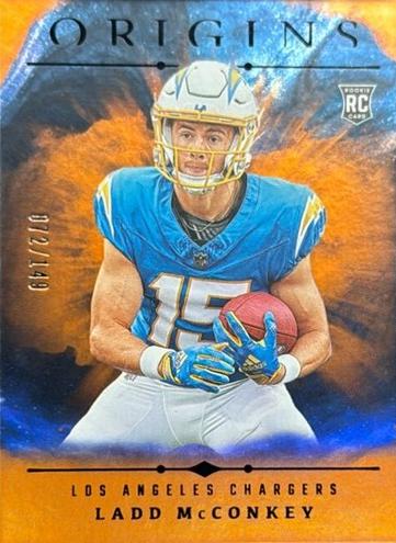 2024 Panini Origins Football Holo Orange Ladd McConkey #139