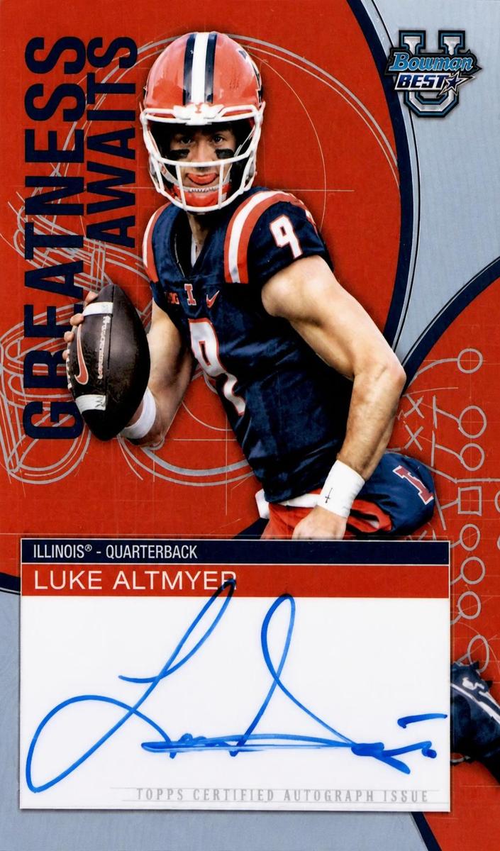 2025 Bowman Best University Football Luke Altmyer #GA-LA SGC 9