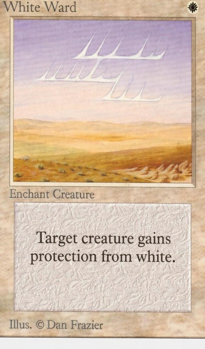 1993 Magic The Gathering Alpha White Ward #NNO