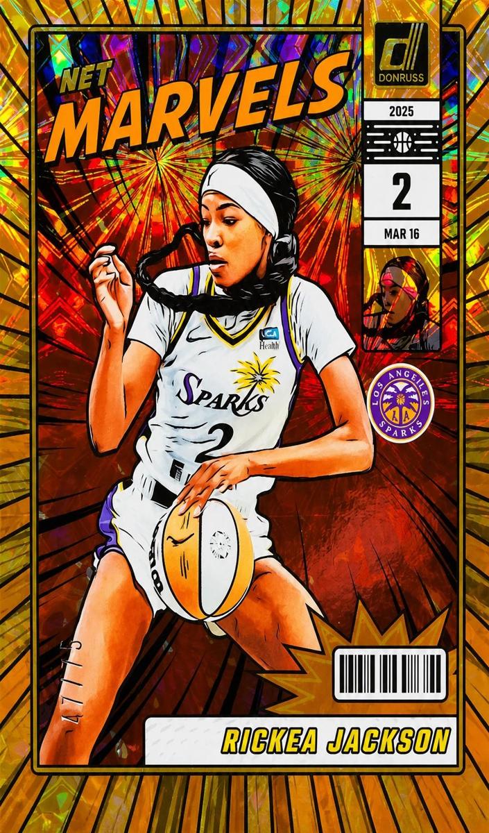 2025 Panini Donruss WNBA Basketball Orange Fireworks Rickea Jackson #6