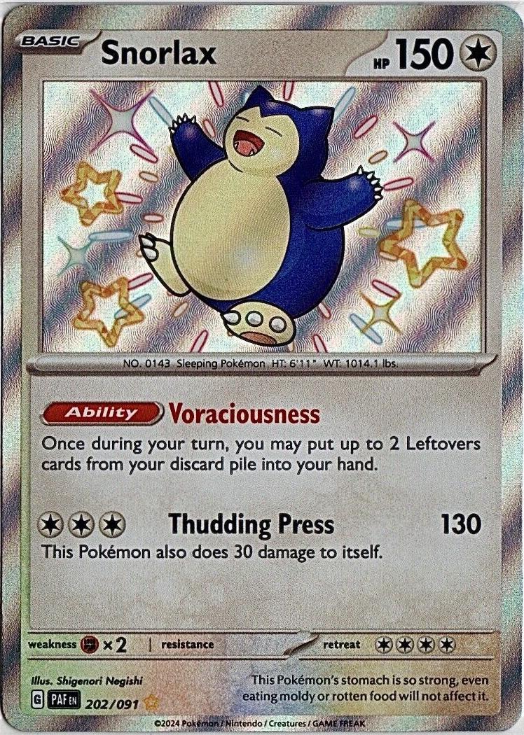 2024 Pokemon Scarlet & Violet Paldean Fates Snorlax #202