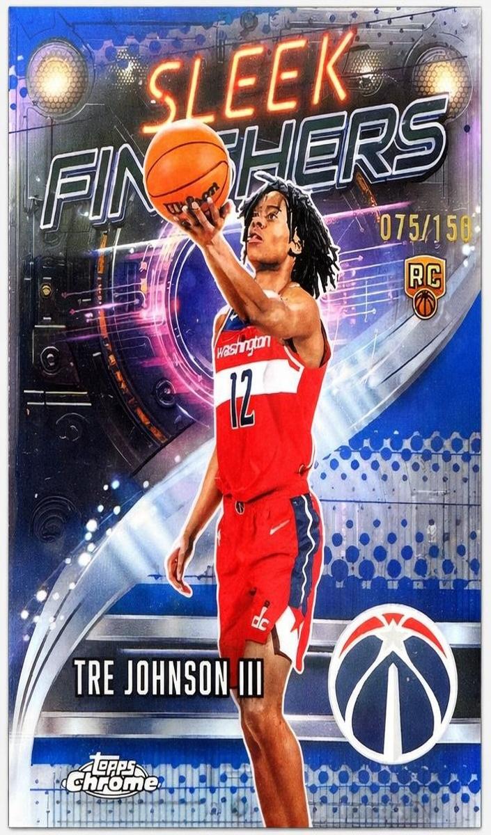2025 Topps Chrome Basketball Blue Refractor Tre Johnson III #SF-26
