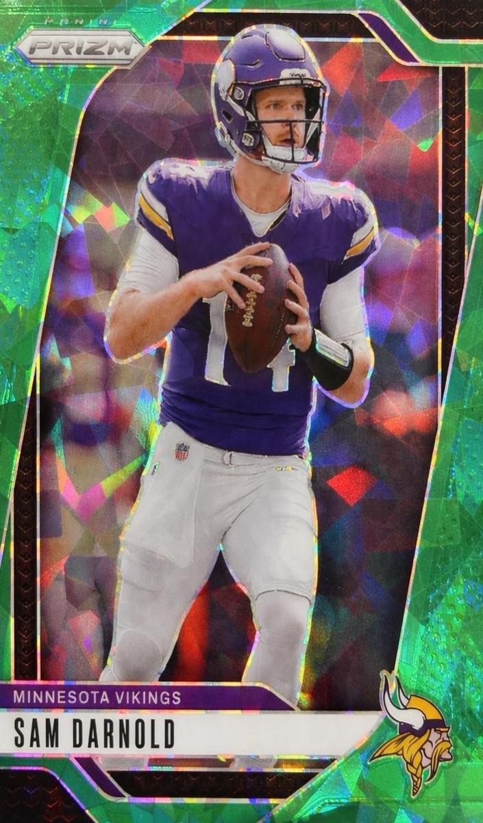 2024 Panini Prizm Football Green Ice Sam Darnold #185