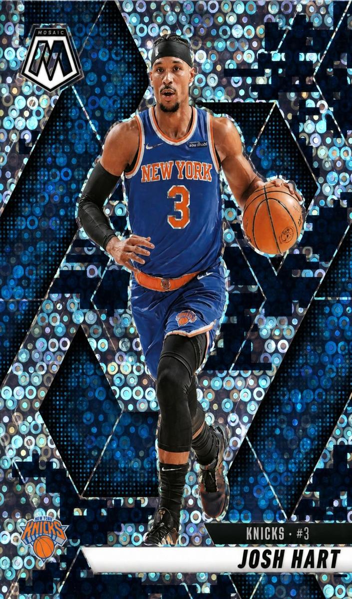 2024 Panini Mosaic Basketball Fast Break Blue Camo Josh Hart #136