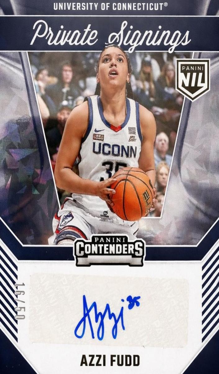 2024 Panini NIL University of Connecticut Basketball Cracked Ice Azzi Fudd #AF