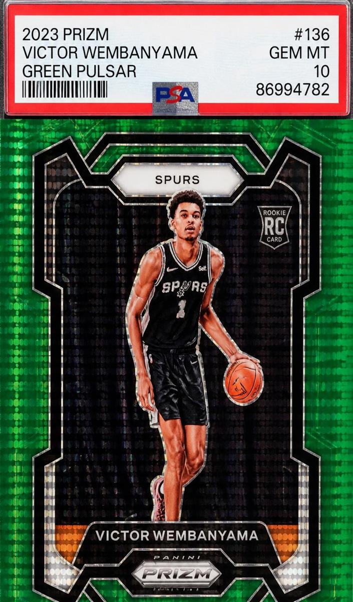 2023 Panini Prizm Basketball Green Pulsar Victor Wembanyama #136