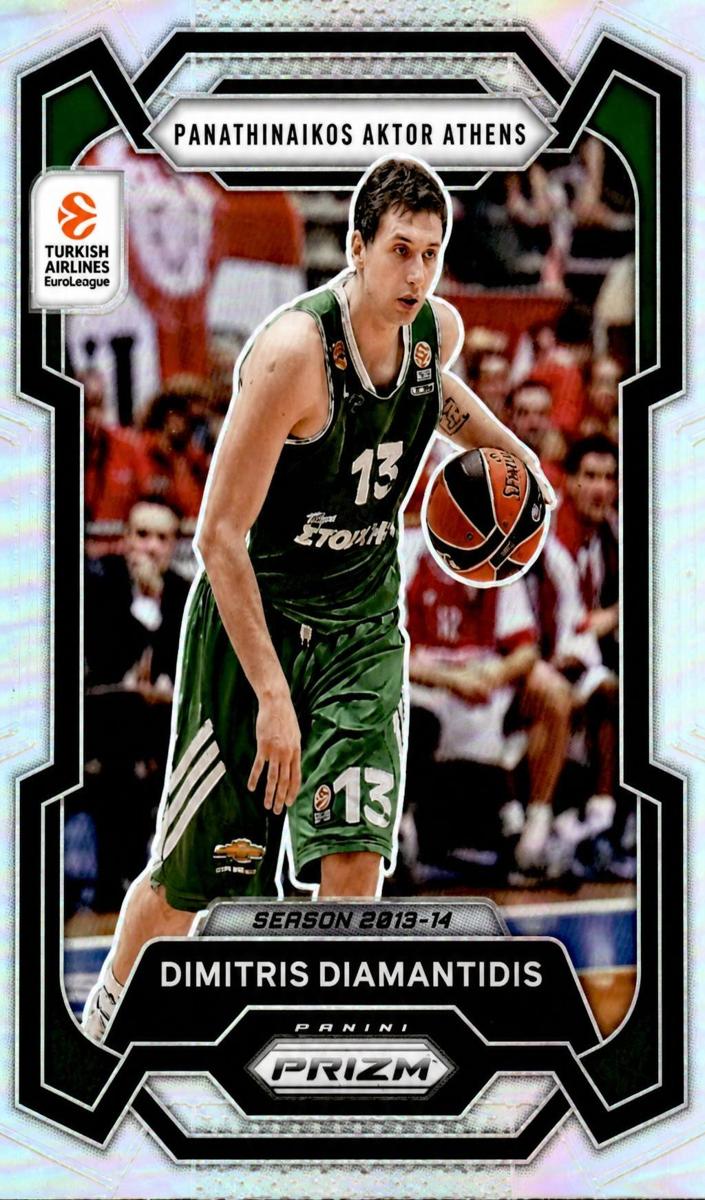 2023 Panini Prizm Turkish Airlines EuroLeague Basketball Silver Dimitris Diamantidis #96