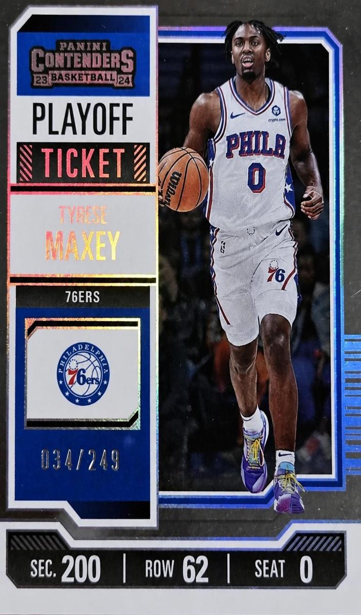 2023 Panini Contenders Basketball Playoff Ticket Tyrese Maxey #7