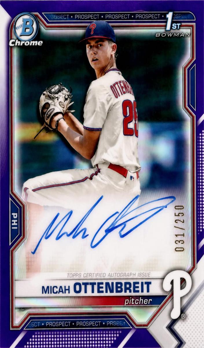 2021 Bowman Draft Baseball Purple Micah Ottenbreit #CDA-MO