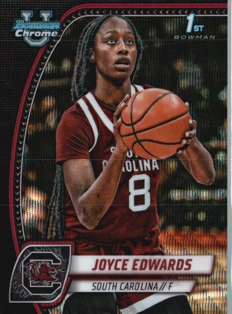 2024 Bowman Chrome University Basketball Black Wave Joyce Edwards #36 PSA 10