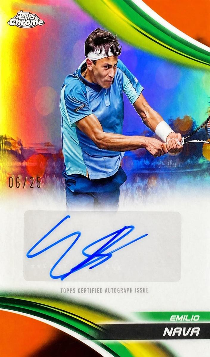 2025 Topps Chrome Tennis Orange Refractor Emilio Nava #CA-ENA