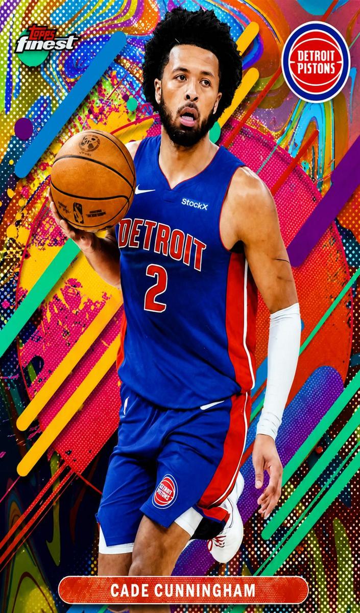 2025 Topps Finest Basketball Oil Spill Cade Cunningham #237