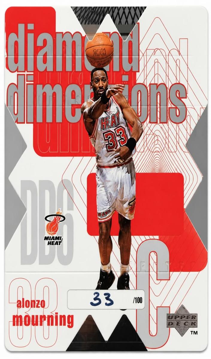 1997 Upper Deck Basketball Alonzo Mourning #DD6 PSA 5.5