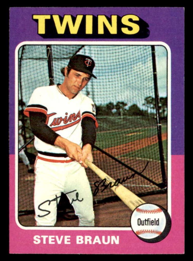 1975 Topps Mini Baseball Steve Braun #273 PSA 8