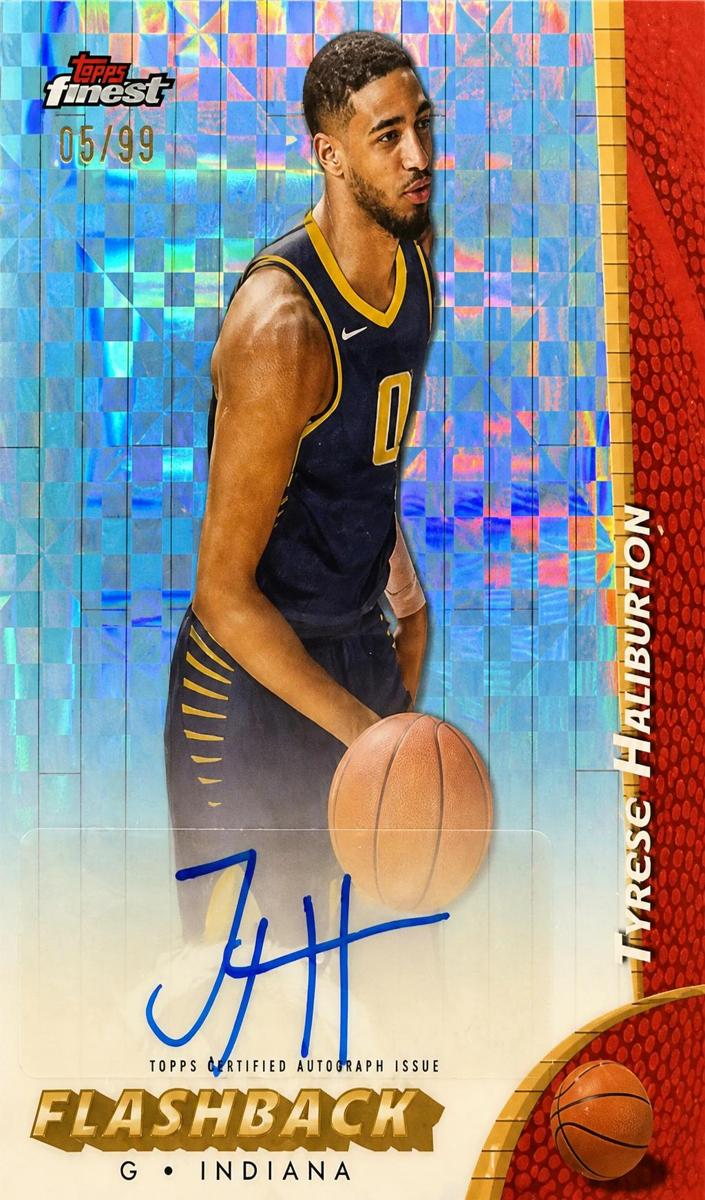 2024 Topps Finest Basketball Blue X-Fractor Tyrese Haliburton #FBA-TH PSA 9