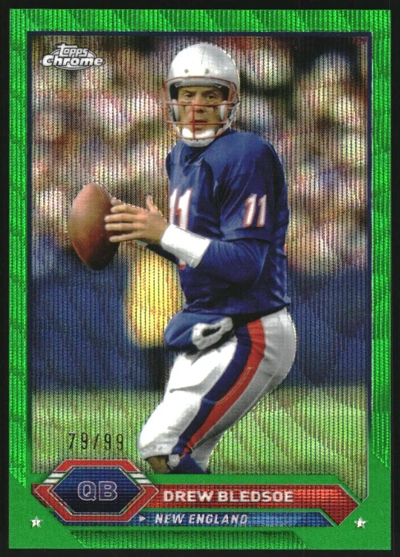 2023 Topps Composite Football Green Wave Refractor Drew Bledsoe #22