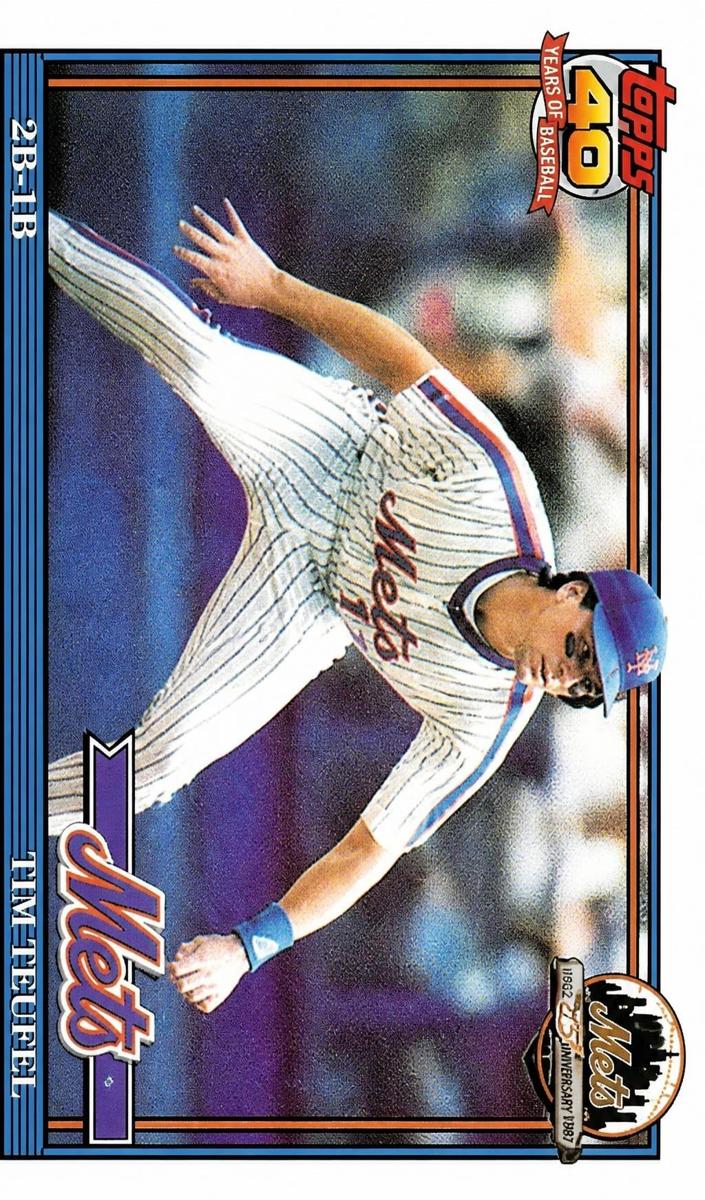 1991 Topps Baseball Tim Teufel #302 PSA 9