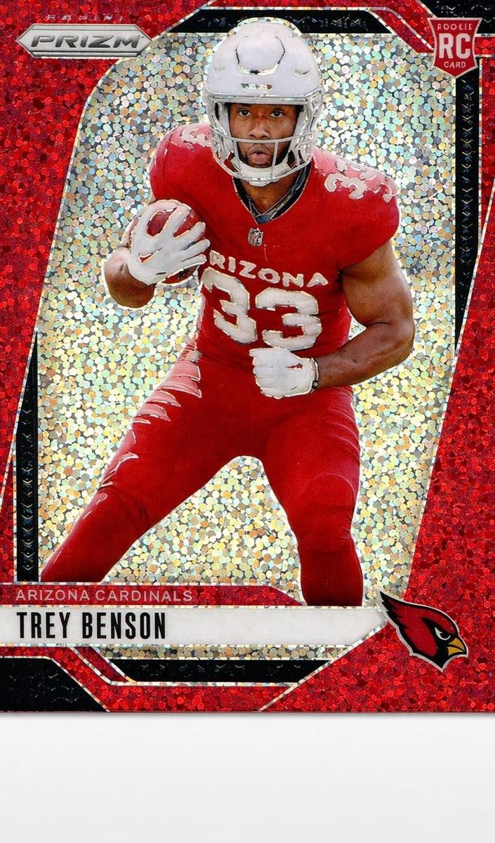 2024 Panini Prizm Football Red Sparkle Trey Benson #392 PSA 8.5