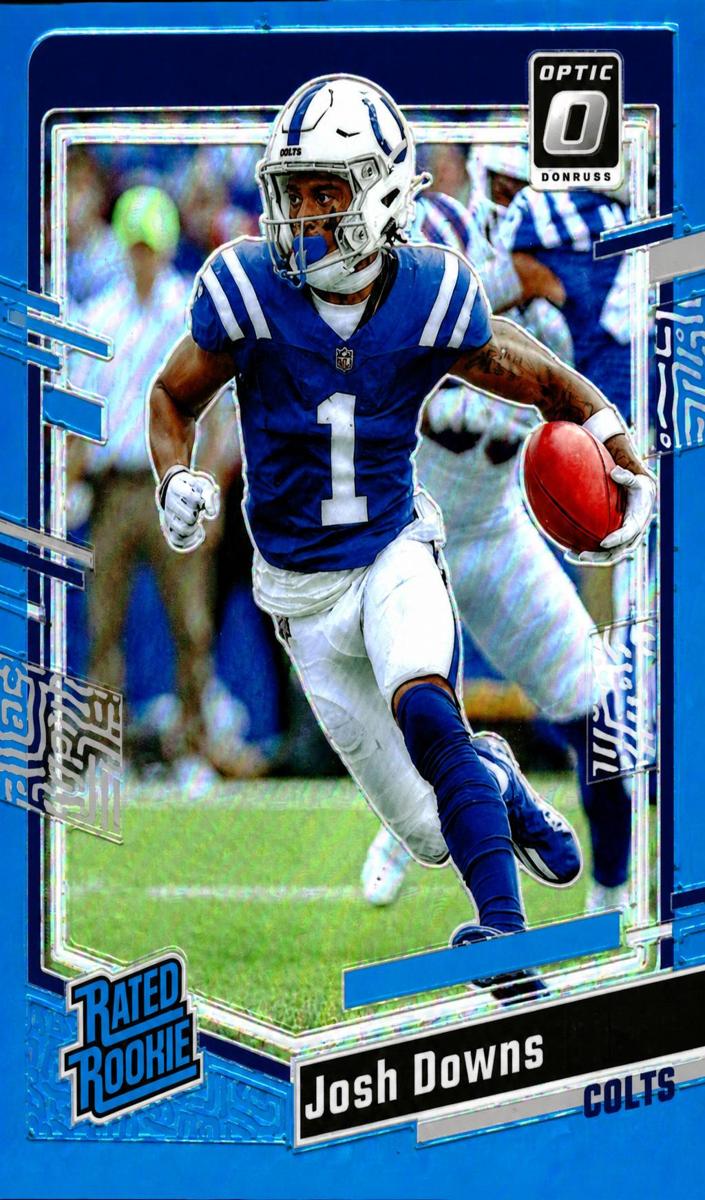 2023 Donruss Optic Football Aqua Josh Downs #248 PSA 9