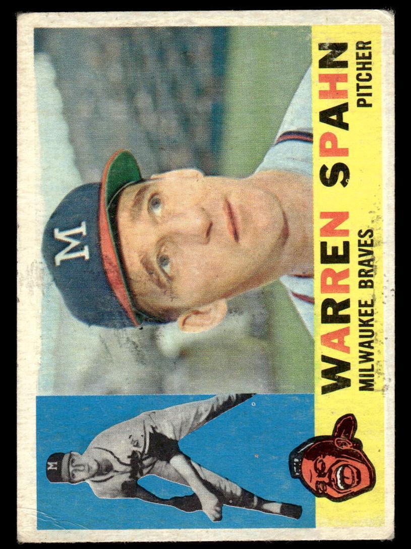 1960 Topps Baseball Warren Spahn #445 PSA 7