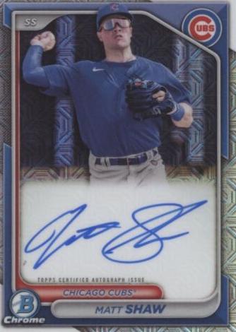 2024 Bowman Chrome Prospects Baseball Refractor Matt Shaw #CPA-MS PSA 8