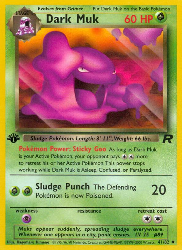 2000 Pokemon Team Rocket 1st Edition Dark Muk #41 PSA 10