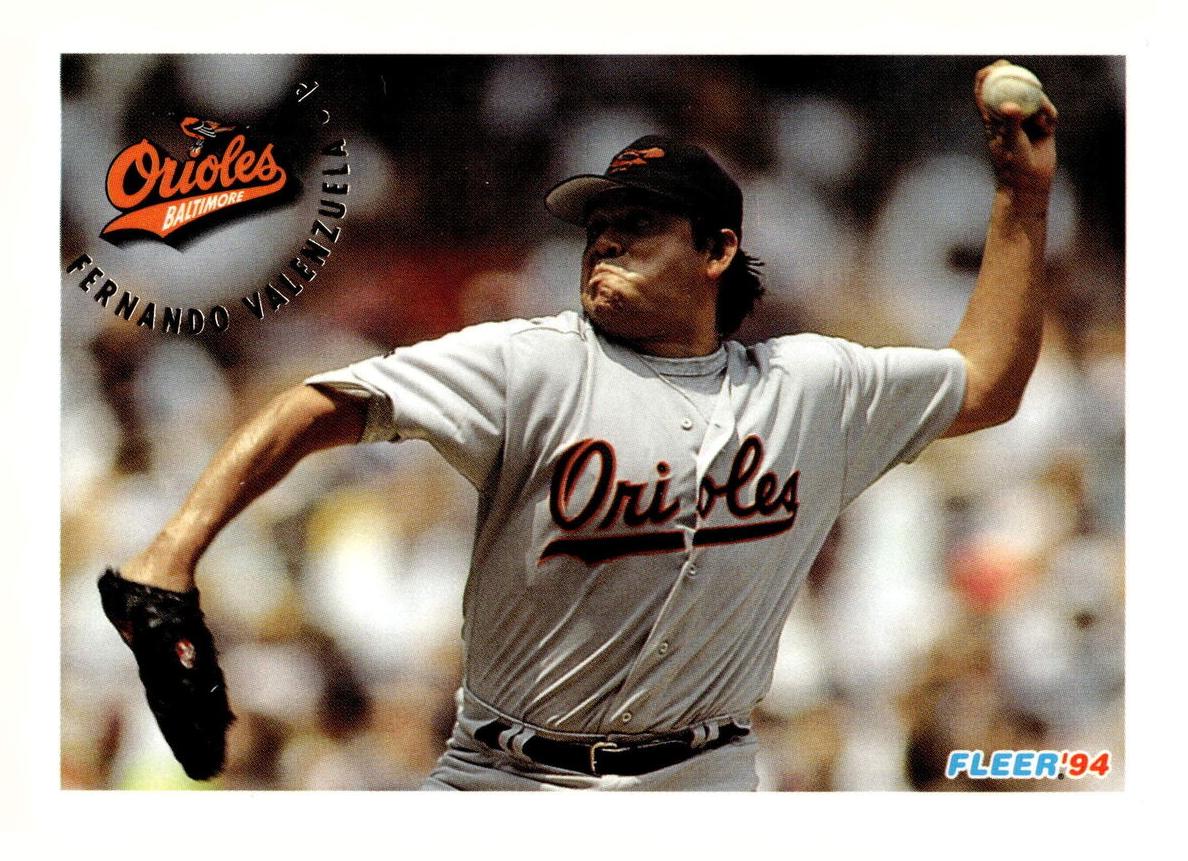 1994 Fleer Baseball Fernando Valenzuela #22