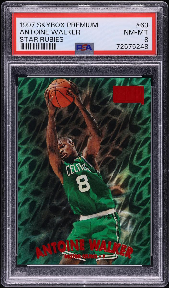 1997 Skybox Premium Basketball Star Rubies Antoine Walker #63 PSA 8.5