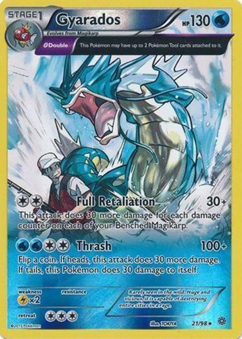 2015 Pokemon XY Ancient Origins Reverse Holo Gyarados #21 CGC 10