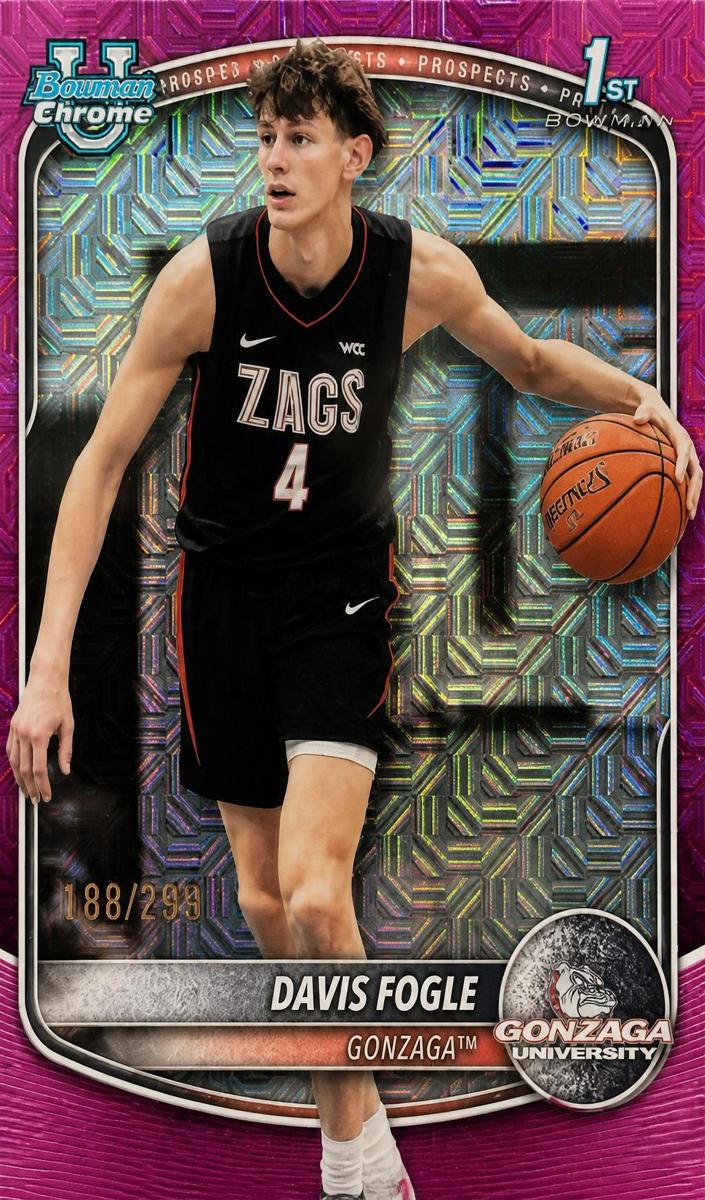 2025 Bowman Mega Box Basketball Fuchsia Mojo Refractor Davis Fogle #BCP-47