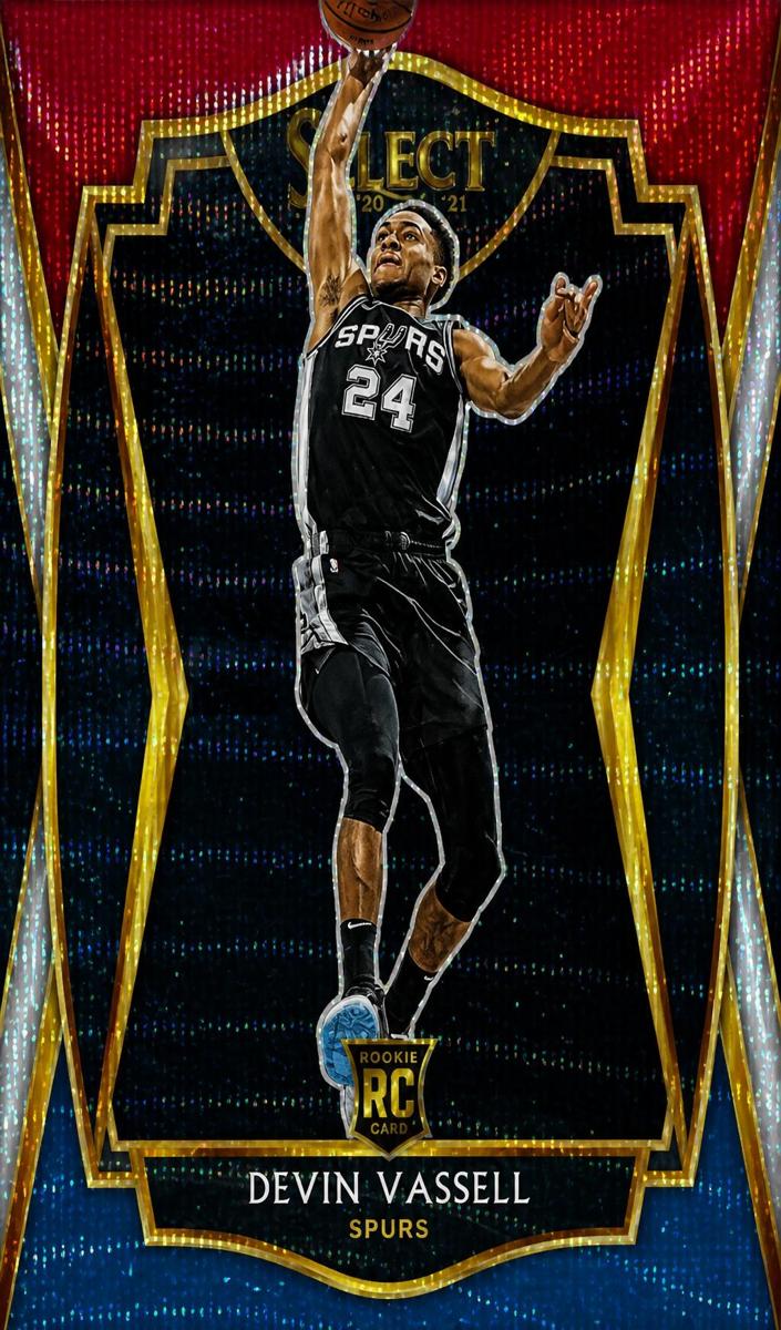 2020 Panini Select Basketball Tri-Color Devin Vassell #179 PSA 10