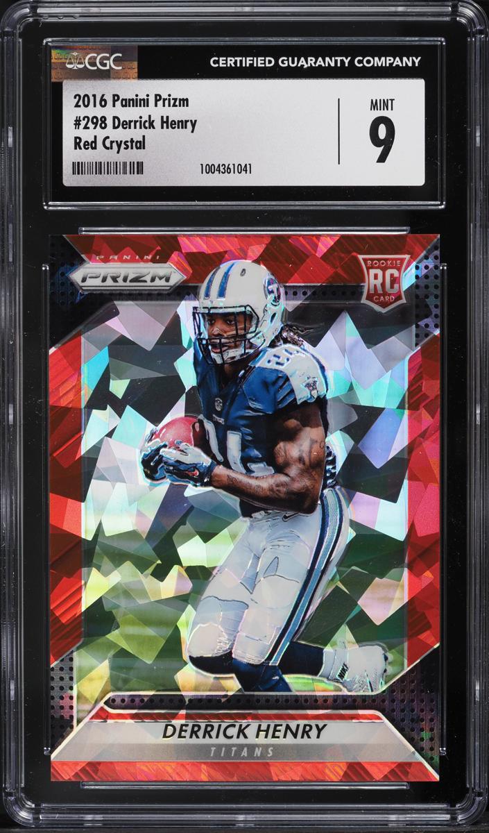 2016 Panini Prizm Football Red Crystals Prizm Derrick Henry #298 PSA 9