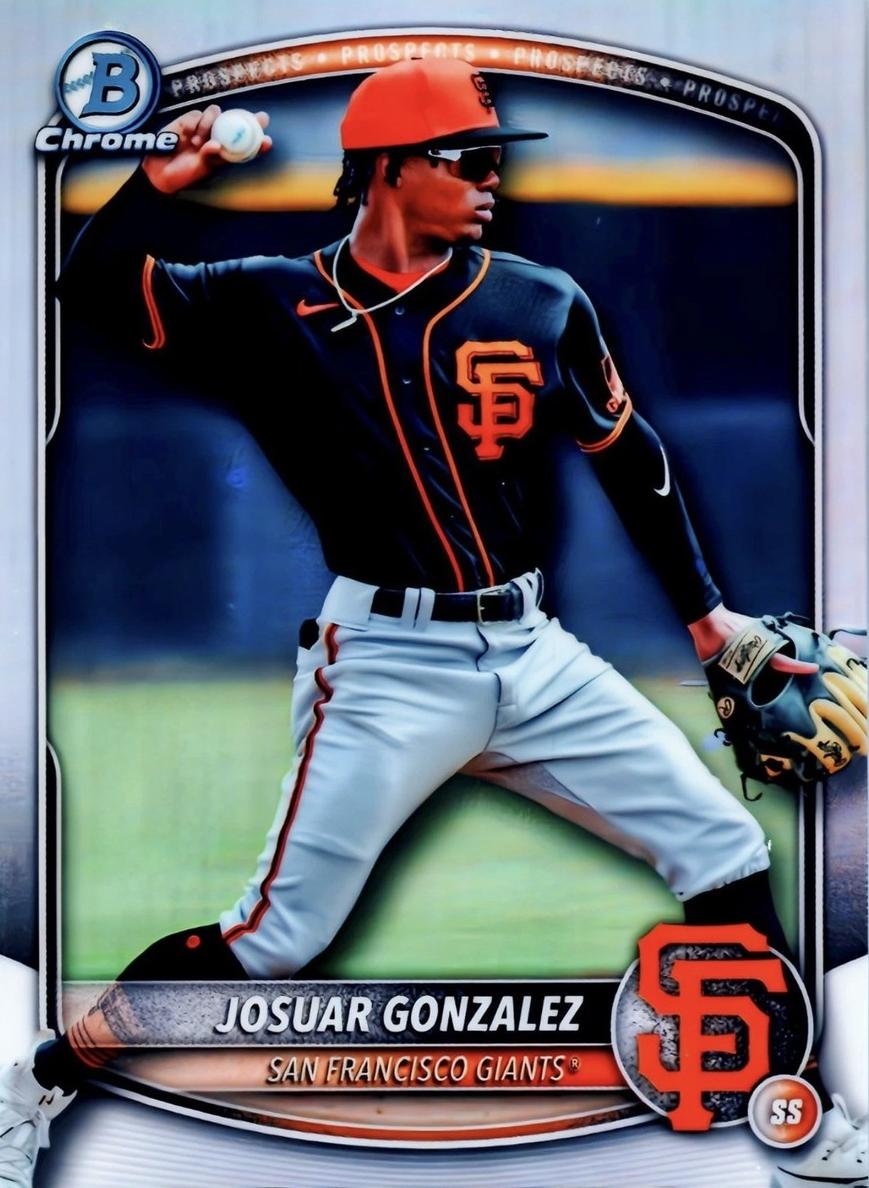 2025 Bowman Draft Chrome Baseball Refractor Josuar Gonzalez #BDC-182