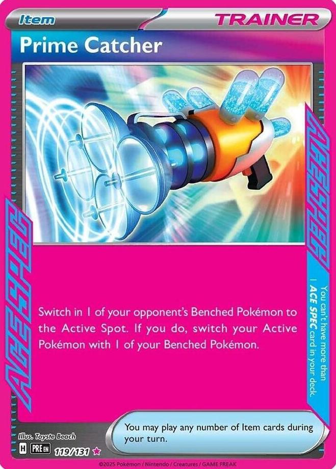 2025 Pokemon Scarlet & Violet Prismatic Evolutions Prime Catcher #119 CGC 9.5