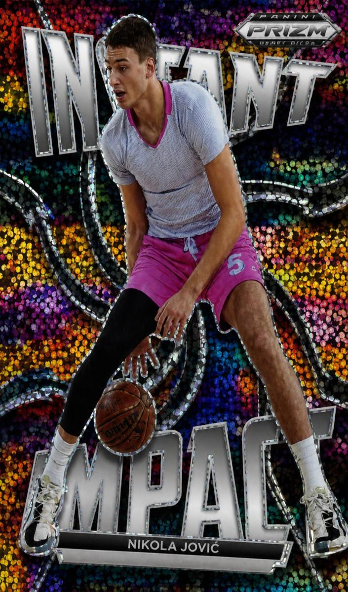 2022 Panini Prizm Draft Picks Basketball White Sparkle Nikola Jovic #II-NJ