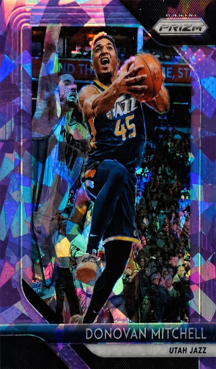 2018 Panini Prizm Basketball Prizms Purple Ice Donovan Mitchell #143