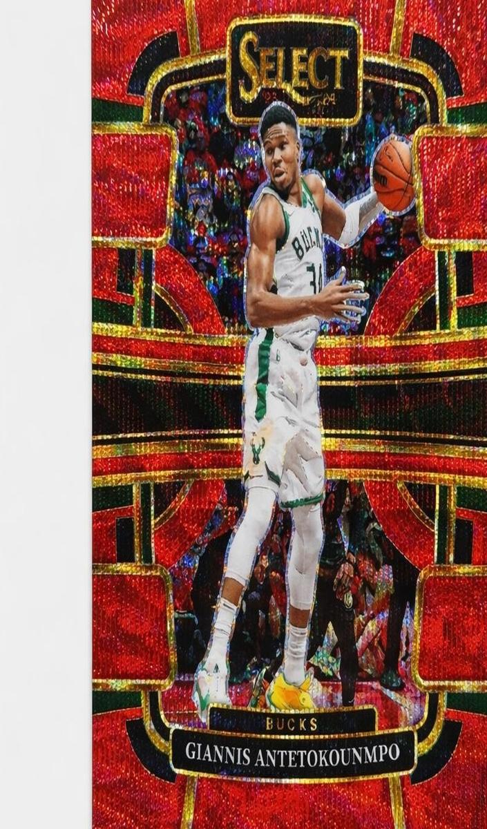2023 Panini Select Basketball Red Wave Giannis Antetokounmpo #60