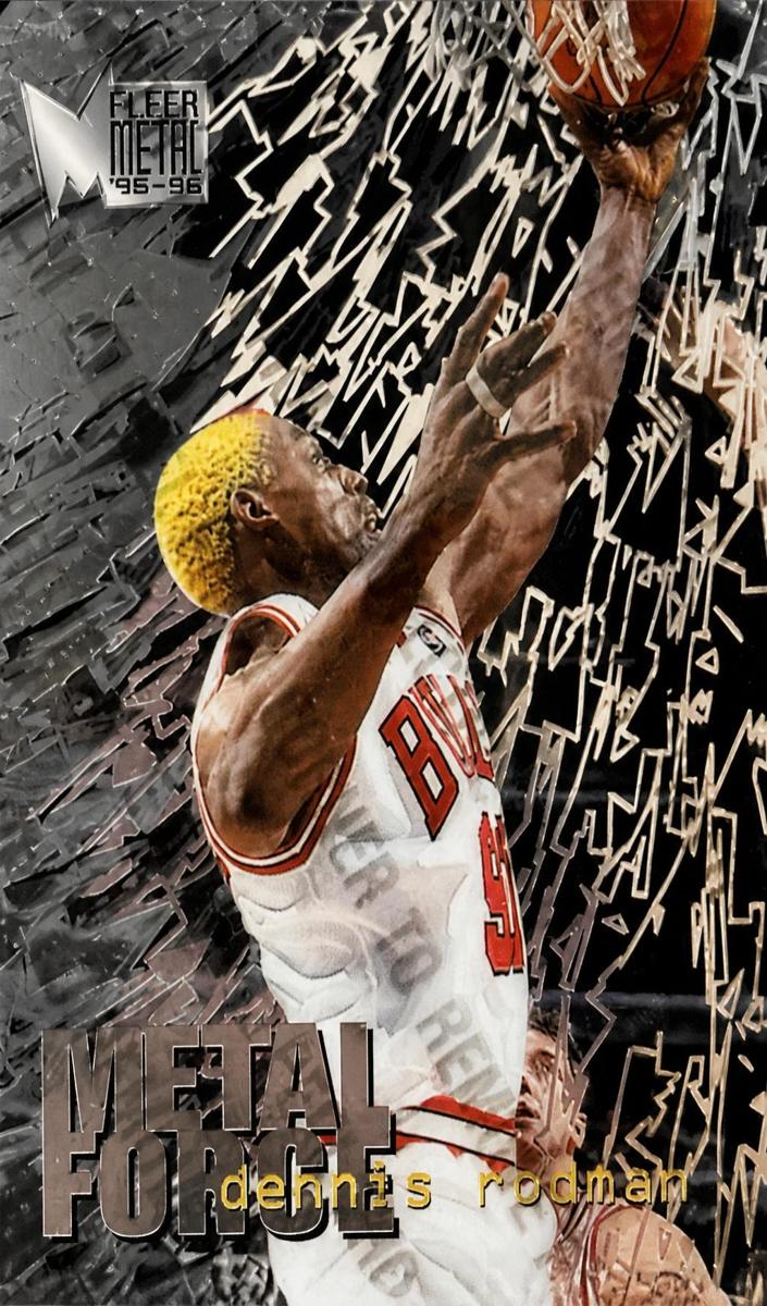 1995 Fleer Metal Basketball Dennis Rodman #12