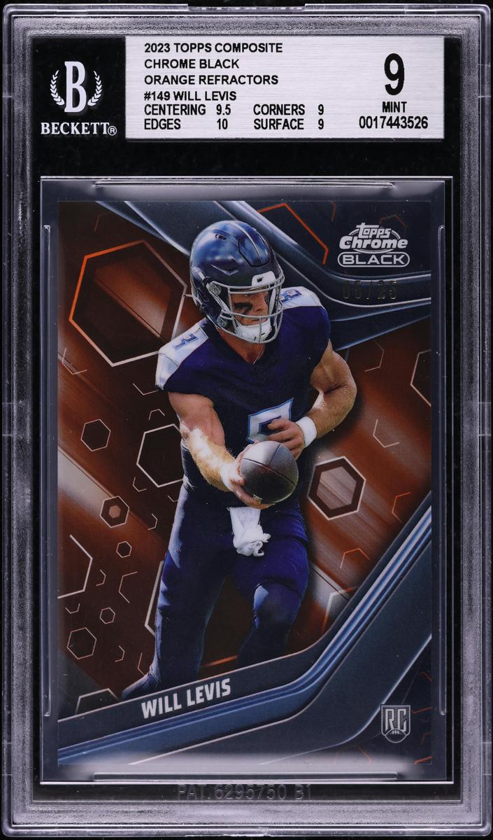 2023 Topps Composite Football Orange Refractor Will Levis #149 BGS 8.5