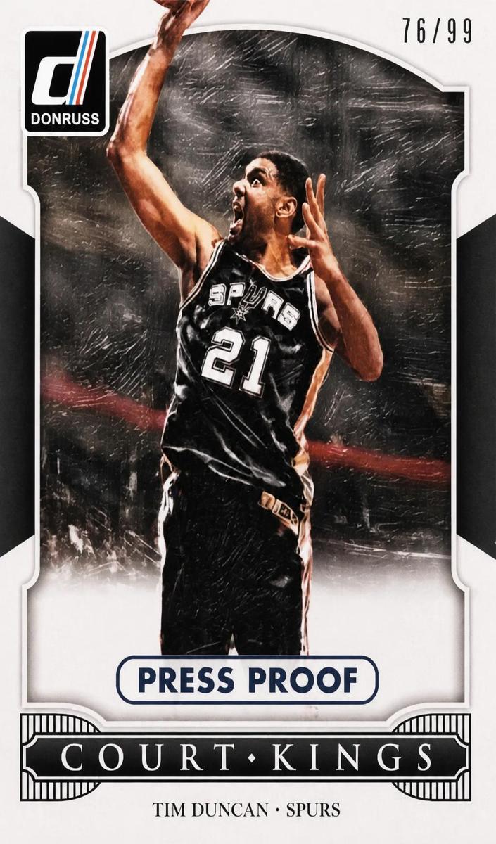 2014 Panini Donruss Basketball Blue Press Proof Tim Duncan #11 SGC 9.5