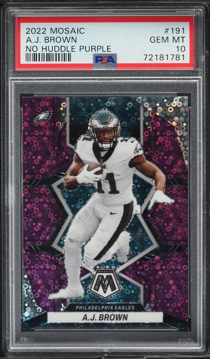 2022 Panini Mosaic Football No Huddle Purple A.J. Brown #191