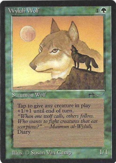 1993 Magic The Gathering Arabian Nights Dark Wyluli Wolf #NNO BGS 8.5