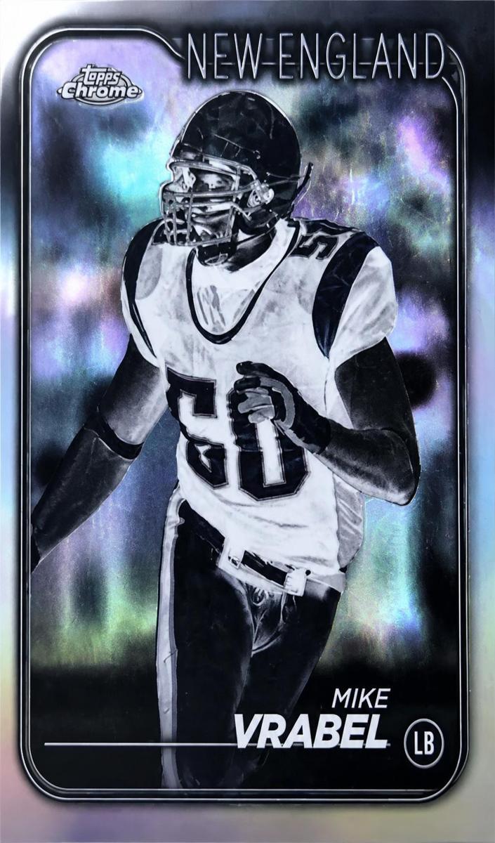 2024 Topps Chrome Football Negative Refractor Mike Vrabel #125