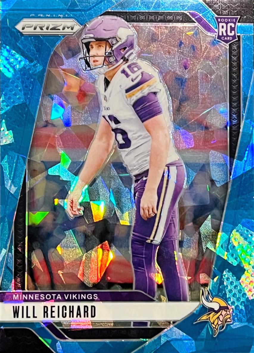 2024 Panini Prizm Football Blue Ice Will Reichard #396 PSA 8.5