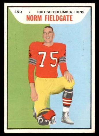 1965 Topps CFL Football Norm Fieldgate #7 PSA 7