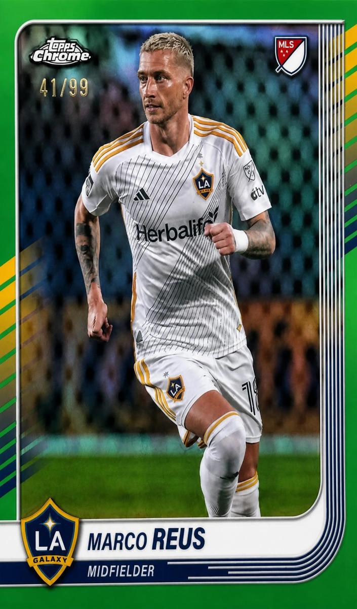 2025 Topps Chrome MLS Soccer Green Refractor Marco Reus #11